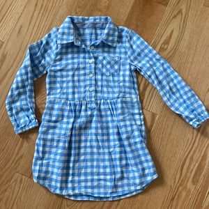 Vineyard Vines | blue plaid flannel shirtdress 4T